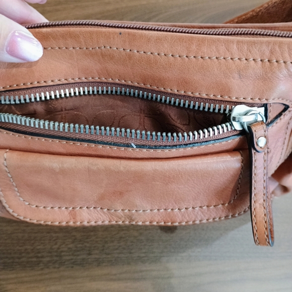 Fossil Tan Leather Women's Bag - Picture 9 of 11